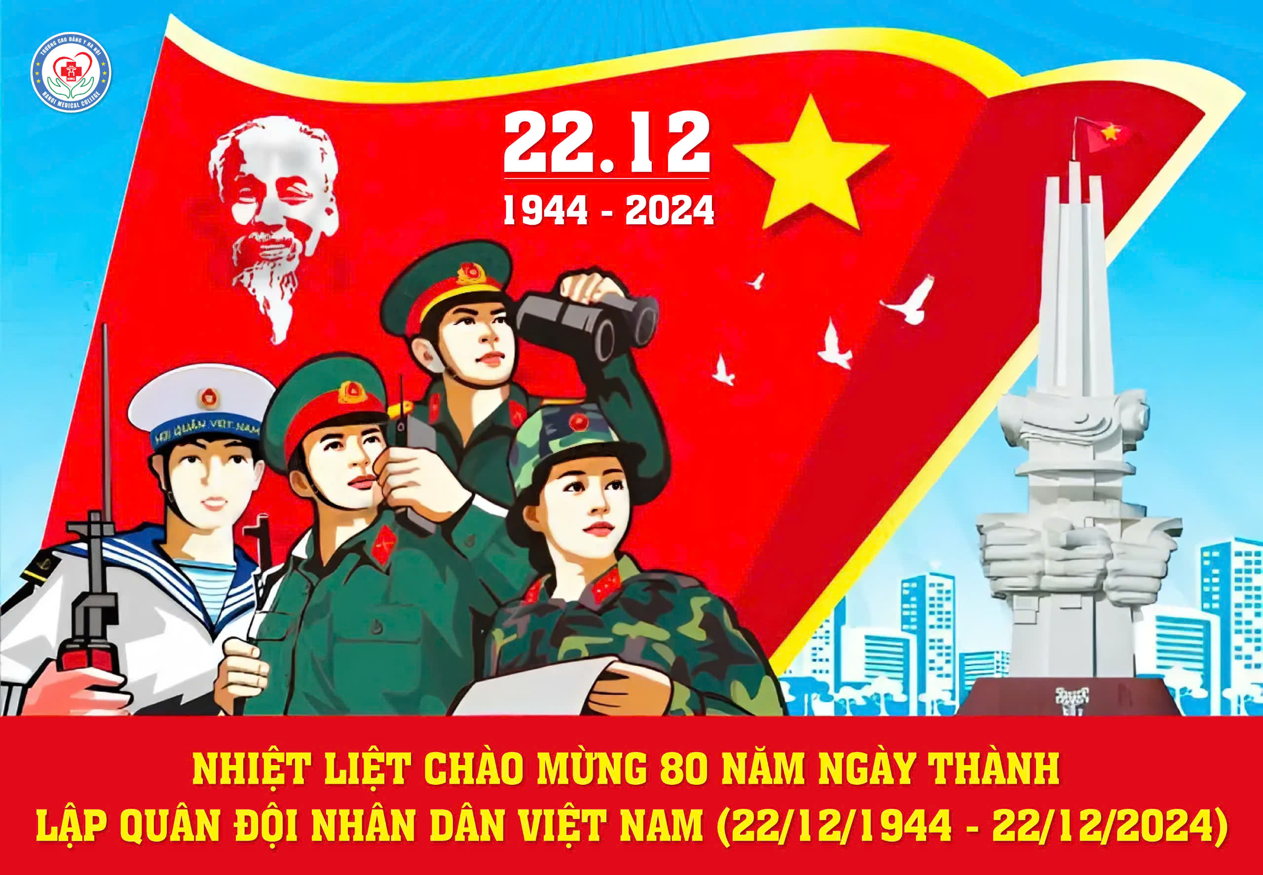 NHIỆT LIỆT CHÀO MỪNG 80 NĂM NGÀY THÀNH LẬP QUÂN ĐỘI NHÂN DÂN VIỆT NAM (22/12/1944 - 22/12/2024)