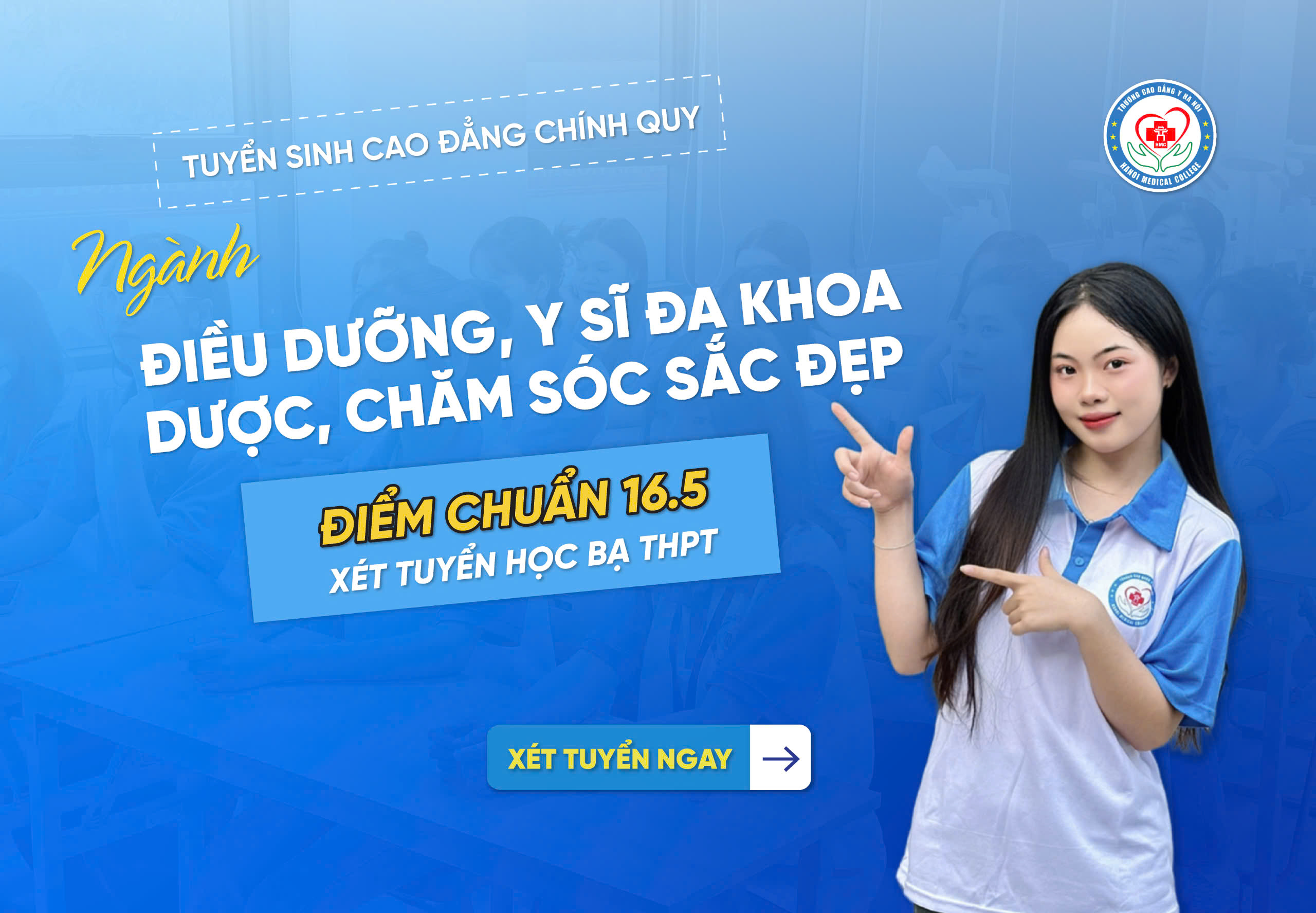 TUYỂN SINH CAO ĐẲNG CHÍNH QUY 2025 NGÀNH DƯỢC - ĐIỀU DƯỠNG - CHĂM SÓC SẮC ĐẸP