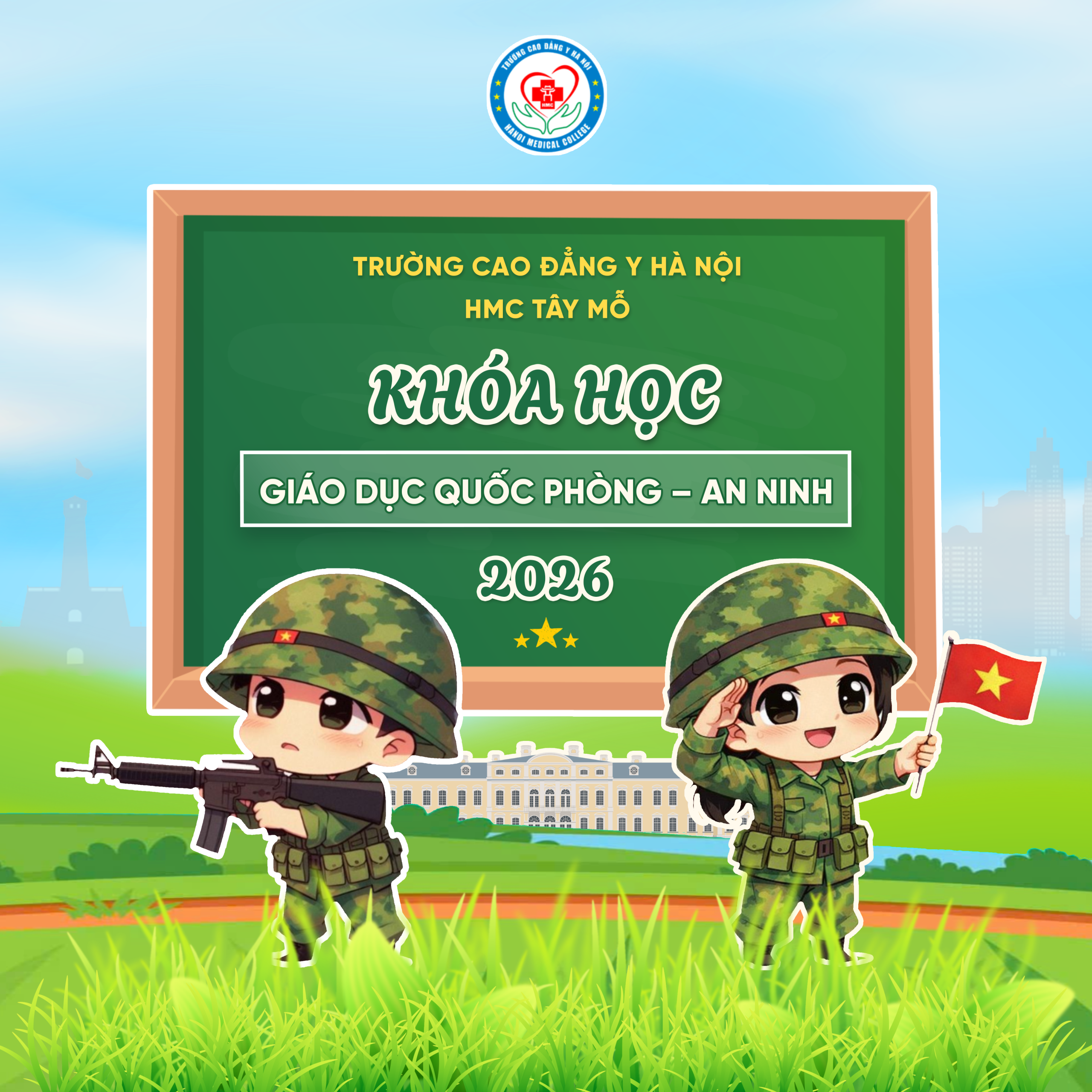 THÔNG BÁO LỊCH HỌC GIÁO DỤC QUỐC PHÒNG – AN NINH SINH VIÊN HMC TÂY MỖ