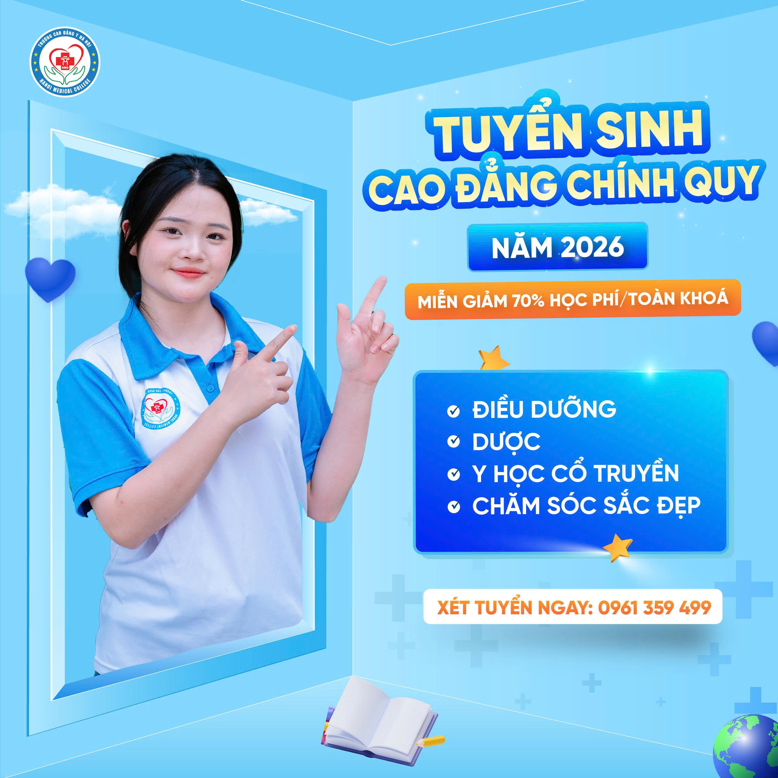 THÔNG BÁO TUYỂN SINH TRƯỜNG CAO ĐẲNG Y HÀ NỘI NĂM 2026